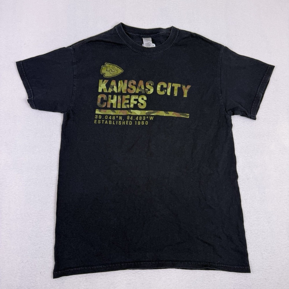 Kansas City Chiefs Arrowhead Stadium Coordinates Camo Shirt Mens Medium Black